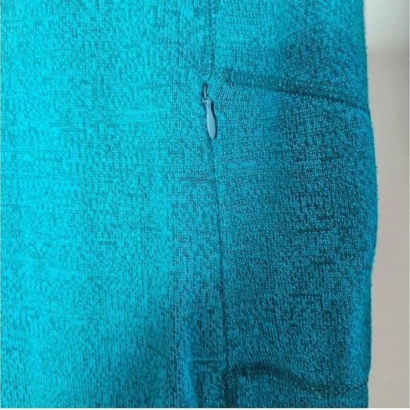Athleta Teal Shawl Collar Sweater Dress Long Sleeve Zipper Size Small - Picture 3 of 9